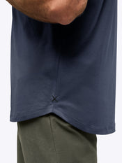 AO Henley Curve-Hem | Pacific Blue Signature-fit PYCA Pro®