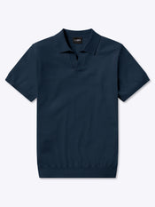 Riviera Knit Polo | Pacific Blue Signature-Fit