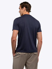 SoHo Ribbed Crewneck Tee | Pacific Blue