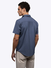 Soho Short Sleeve Button Up | Pacific Blue