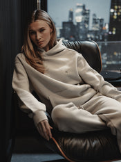 Divine Fleece Oversized Hoodie | Parchment