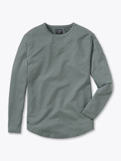 AO Long Sleeve Curve-Hem Tee | Sage Signature-fit PYCA Pro®