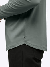 AO Long Sleeve Curve-Hem Tee | Sage Signature-fit PYCA Pro®