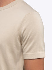 Riviera Luxe Knit Crewneck Tee | Sand Dune Signature-Fit