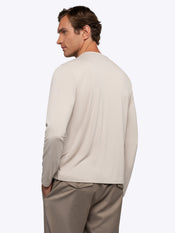 SoHo Ribbed Long Sleeve Crew Neck Tee | Sand Dune