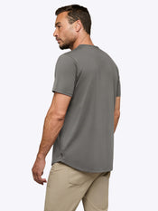 AO Curve-Hem Tee | Charcoal Signature-Fit PYCA Pro®
