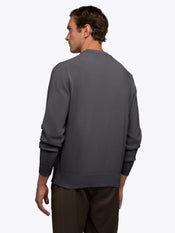 Palisade Textured Knit Crew Sweater | Steel Classic-Fit
