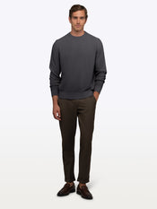 Palisade Textured Knit Crew Sweater | Steel Classic-Fit