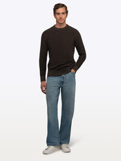 Palisade Textured Knit Crew Sweater | Burnt Oak Classic-Fit