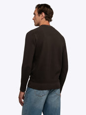 Palisade Textured Knit Crew Sweater | Burnt Oak Classic-Fit