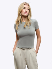 Tomboy Tee | Steel Slim-Fit Tomboy-Cotton™