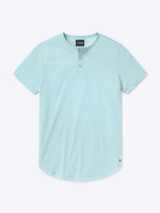 AO Henley Curve-Hem Tee | Sterling Blue Signature-Fit PYCA Pro®