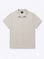 SoHo Ribbed Polo | Sand Dune Signature-Fit