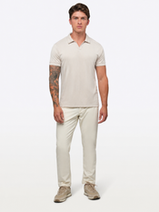 SoHo Ribbed Polo | Sand Dune Signature-Fit