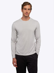SoHo Ribbed Long Sleeve Crew Neck Tee | Vapor