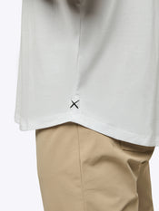 AO V-Neck Curve-Hem Tee | White Signature-fit PYCA Pro®