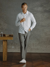 AO Long Sleeve Button Up | White Signature-Fit PYCA Pro®