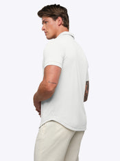 SoHo Ribbed Polo | White Signature-Fit