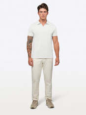 SoHo Ribbed Polo | White Signature-Fit