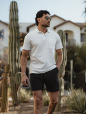 SoHo Interlock Polo | White Classic-Fit