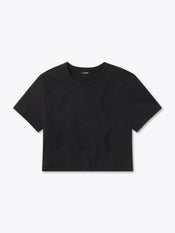Almost Friday Tee Cropped | Black Classic-fit PYCA Pro®