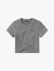 Tomboy Tee Cropped | Heather Grey Slim-fit Tomboy-Cotton™