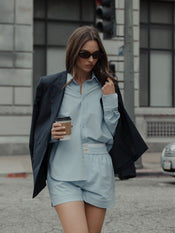 Soho Boxer Short | Oxford Blue Classic-Fit