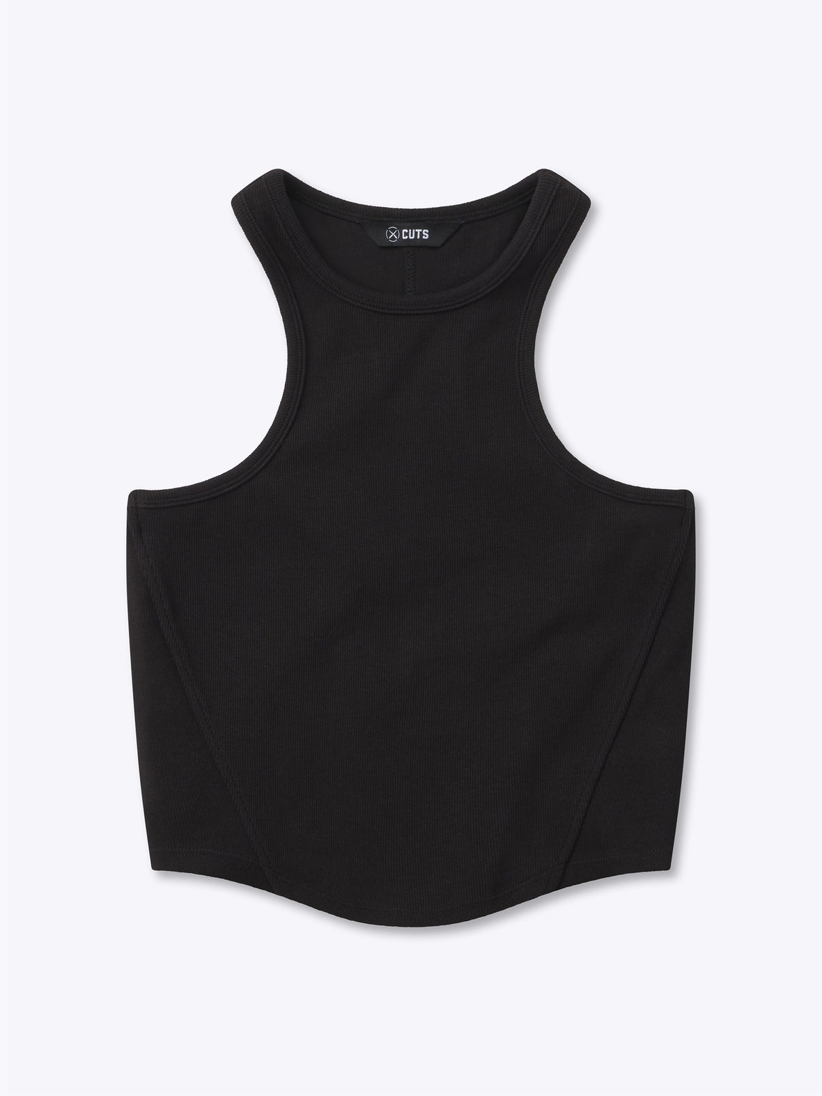 Aloe Essential Racer Tank | Black Form-fitting Aloe Infused Cotton©