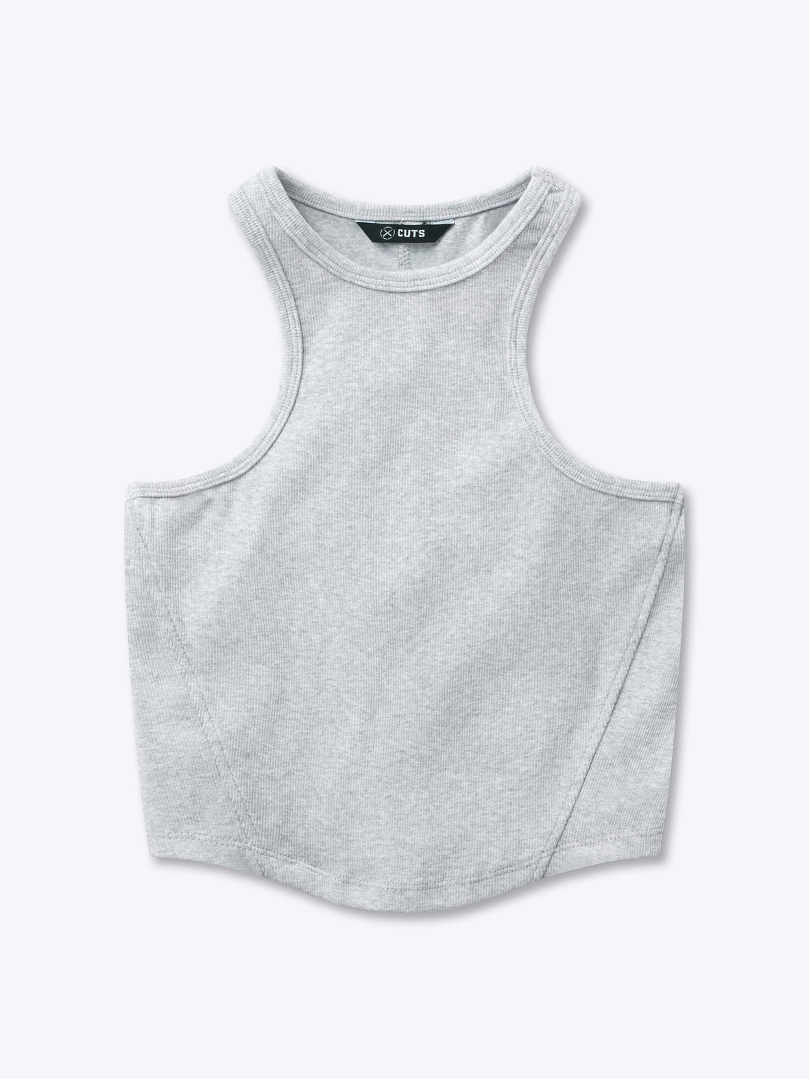 Aloe Essential Racer Tank | Heather Grey Form-fitting Aloe Infused Cotton©