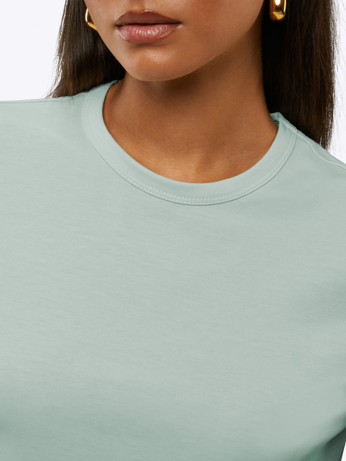 Almost Friday Cropped Tee | Amalfi Blue Classic-fit PYCA Pro®