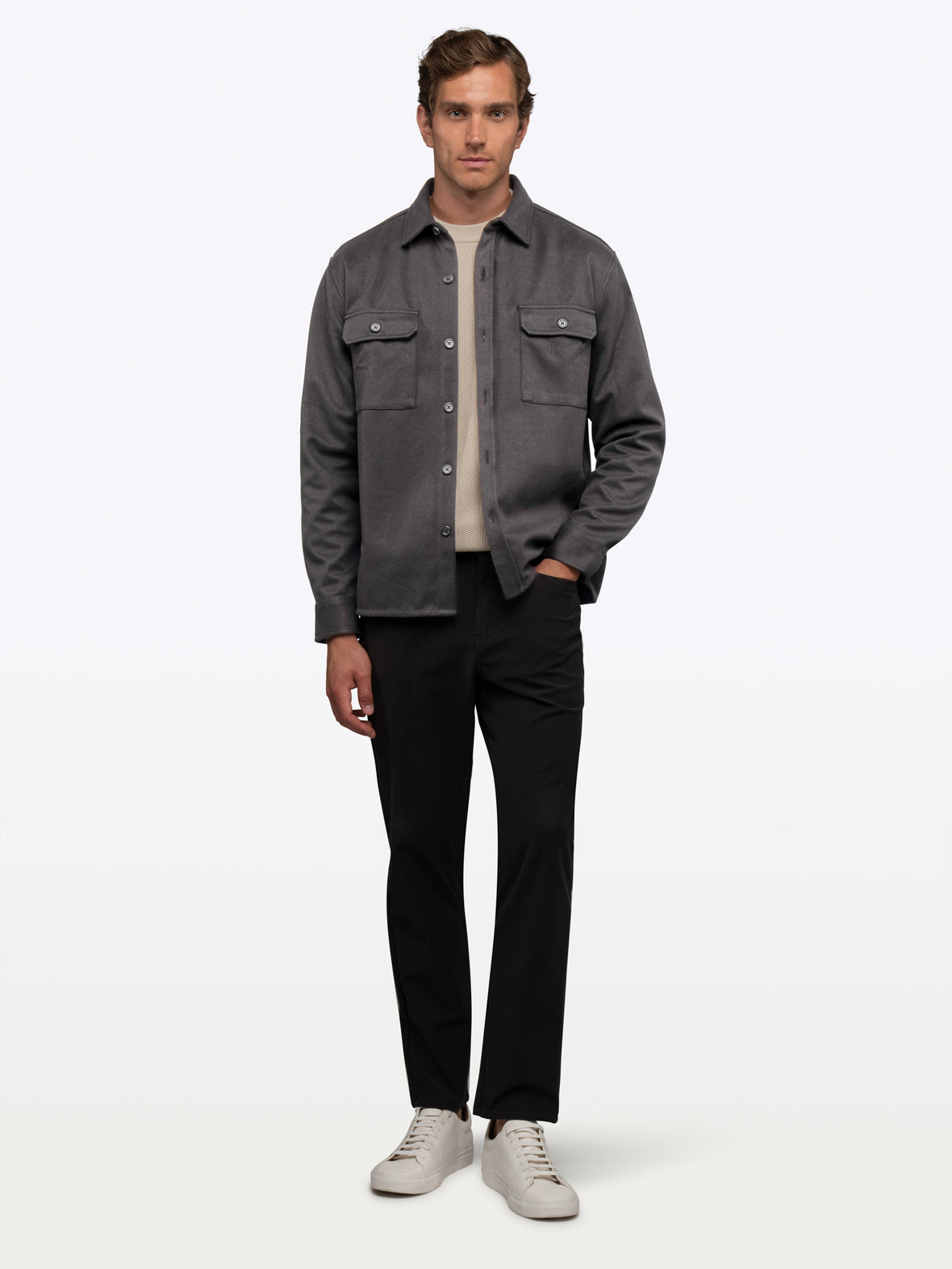 District Heavyweight Overshirt | Asphalt Classic-Fit