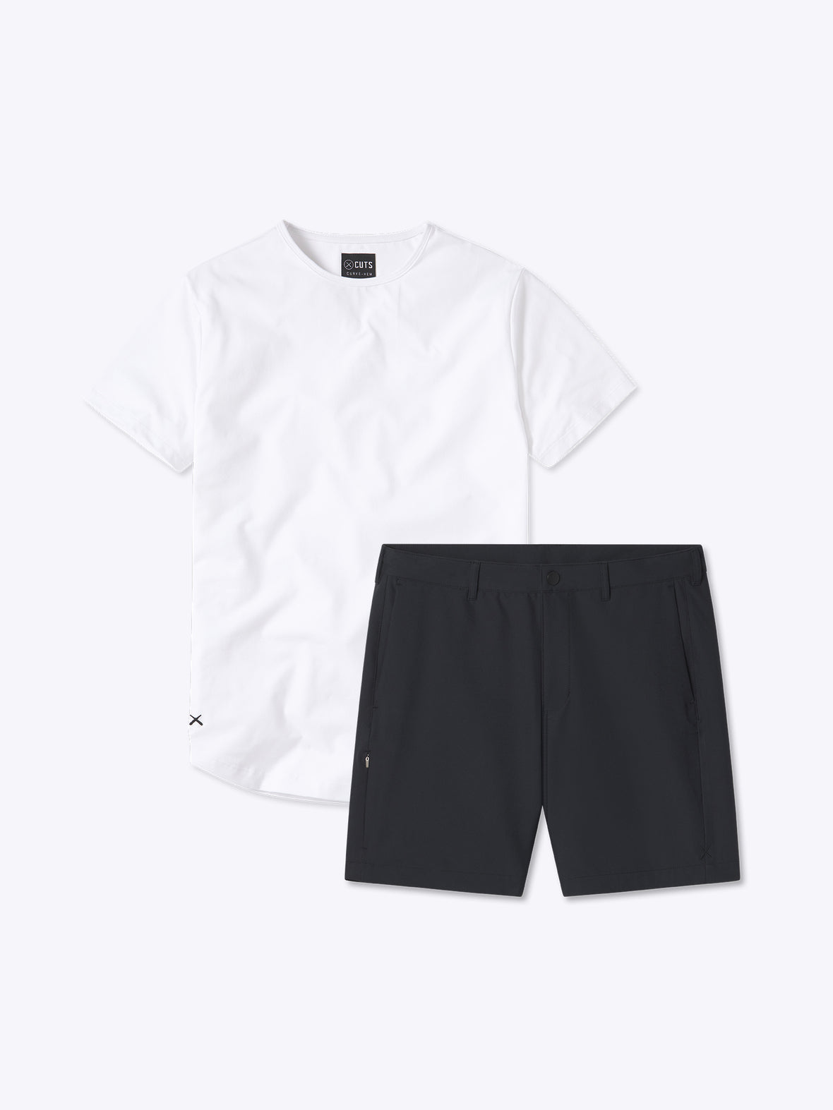 Summer Essential Bundle | White AO Curve + Black COZ Shorts