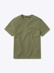 Riviera Knit Textured Tee | Capers Signature-Fit