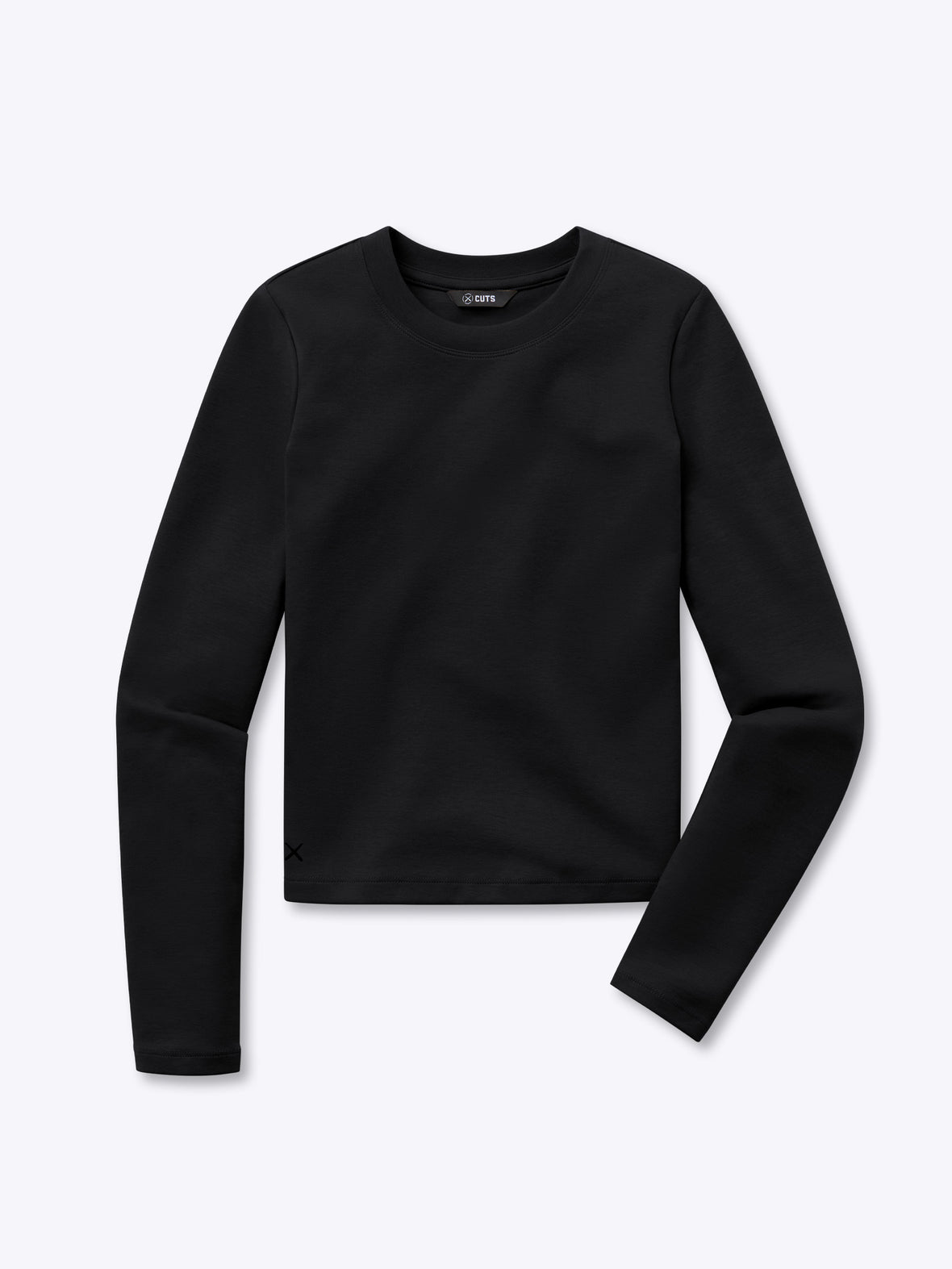 Long Sleeve Tomboy Tee | Black Slim-fit Tomboy-Cotton™