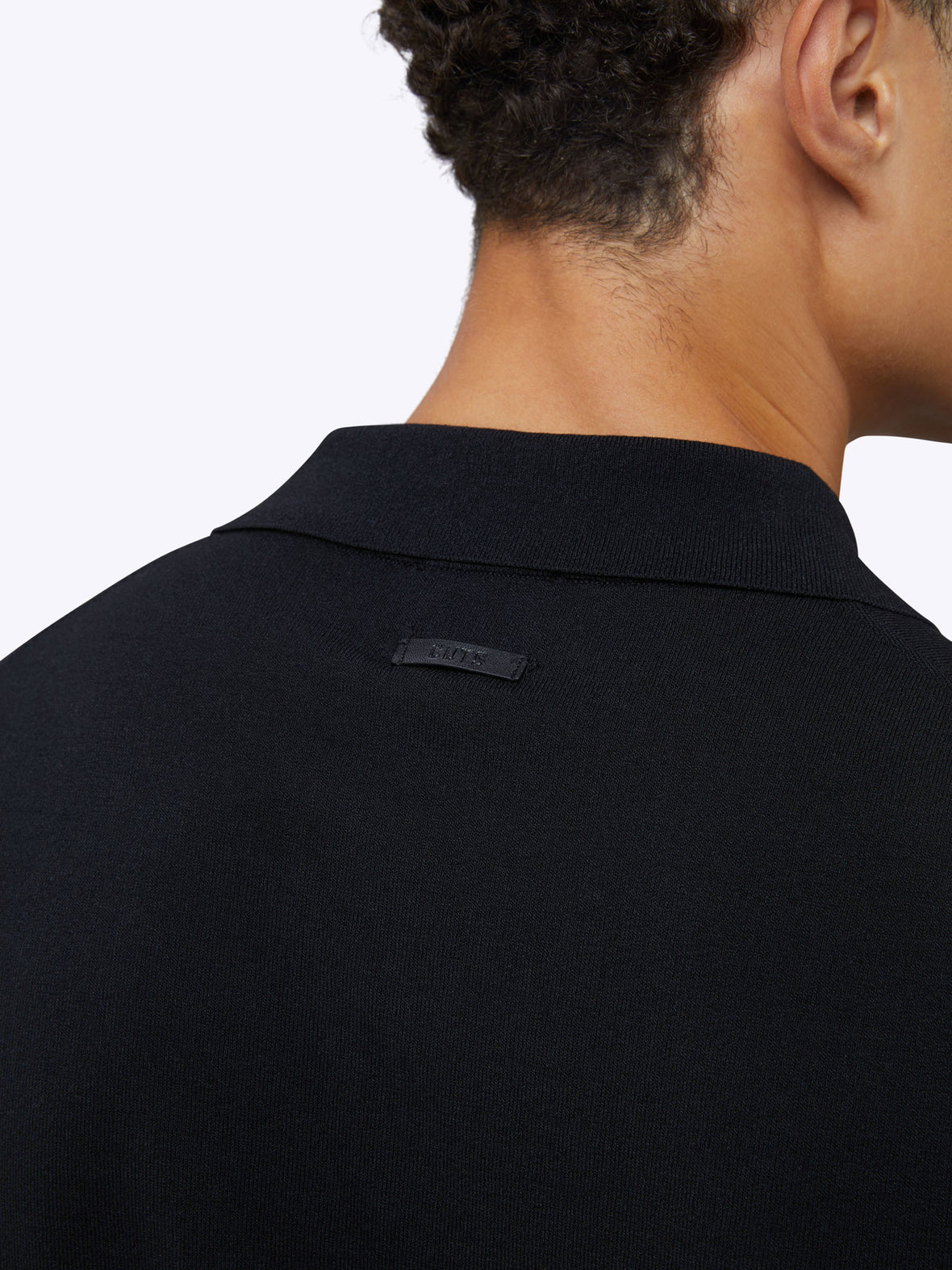 Riviera Knit Button Up | Black Signature-Fit