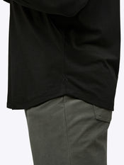 AO Long Sleeve Curve-Hem Tee | Black Signature-fit PYCA Pro®