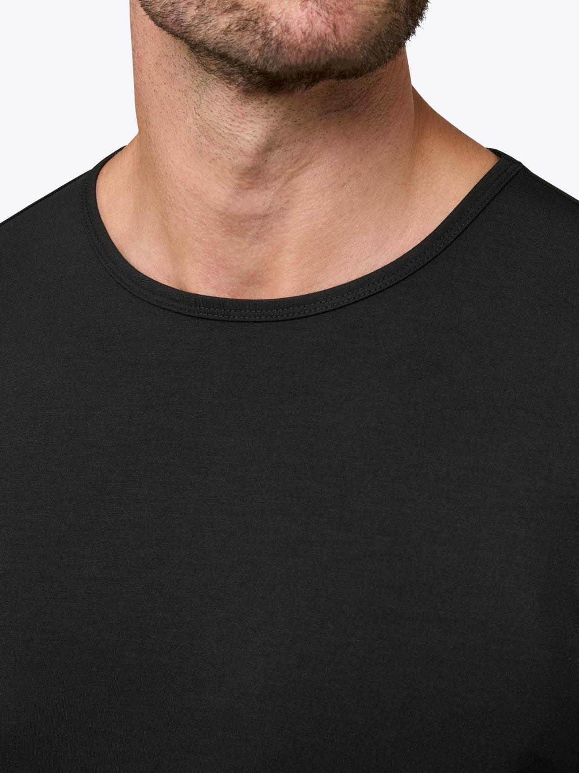 AO Long Sleeve Curve-Hem Tee | Black Signature-fit PYCA Pro®