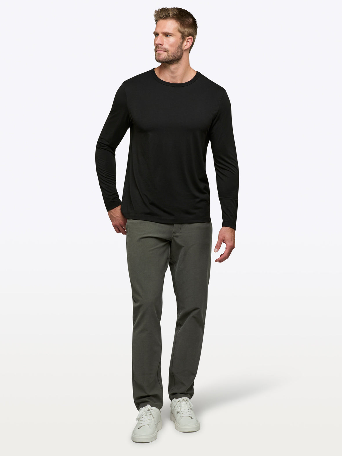 AO Forever Long Sleeve Tee | Black Classic-Fit PYCA Pro®