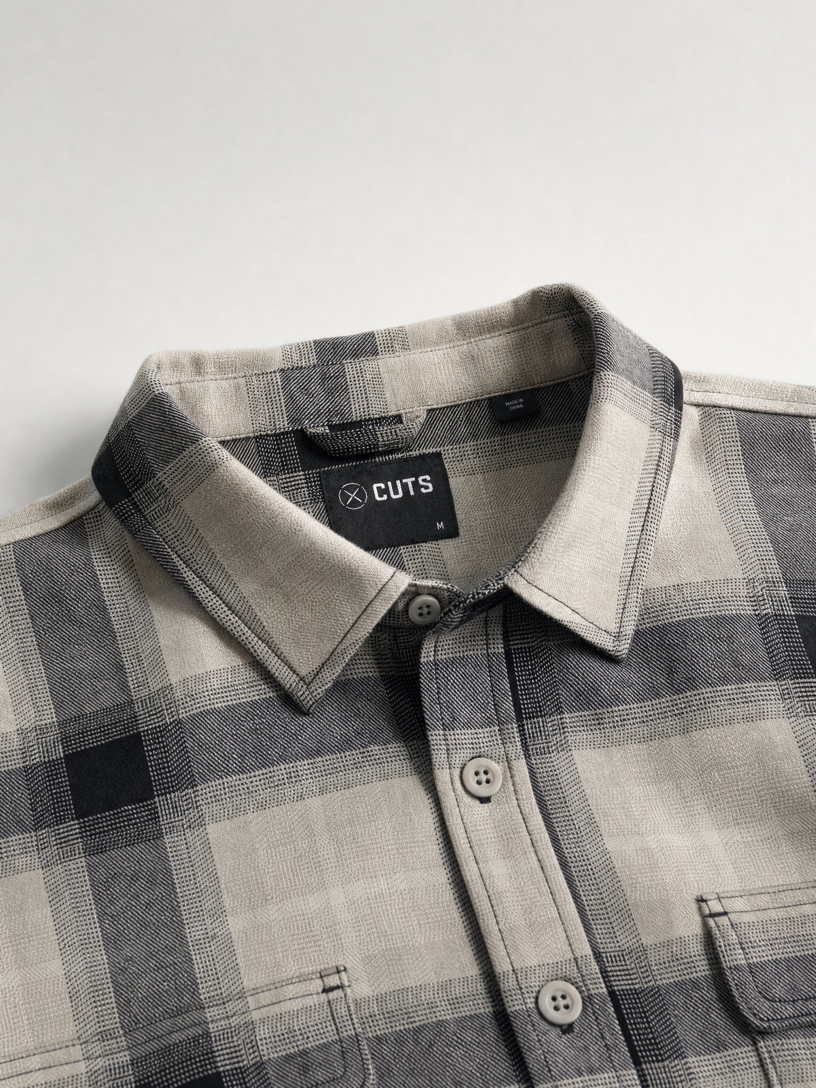 Brooks Flannel Soft Brushed Button Up | Grey-Black Classic-Fit