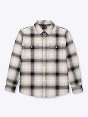 Brooks Flannel Soft Brushed Button Up | Grey-Black Classic-Fit