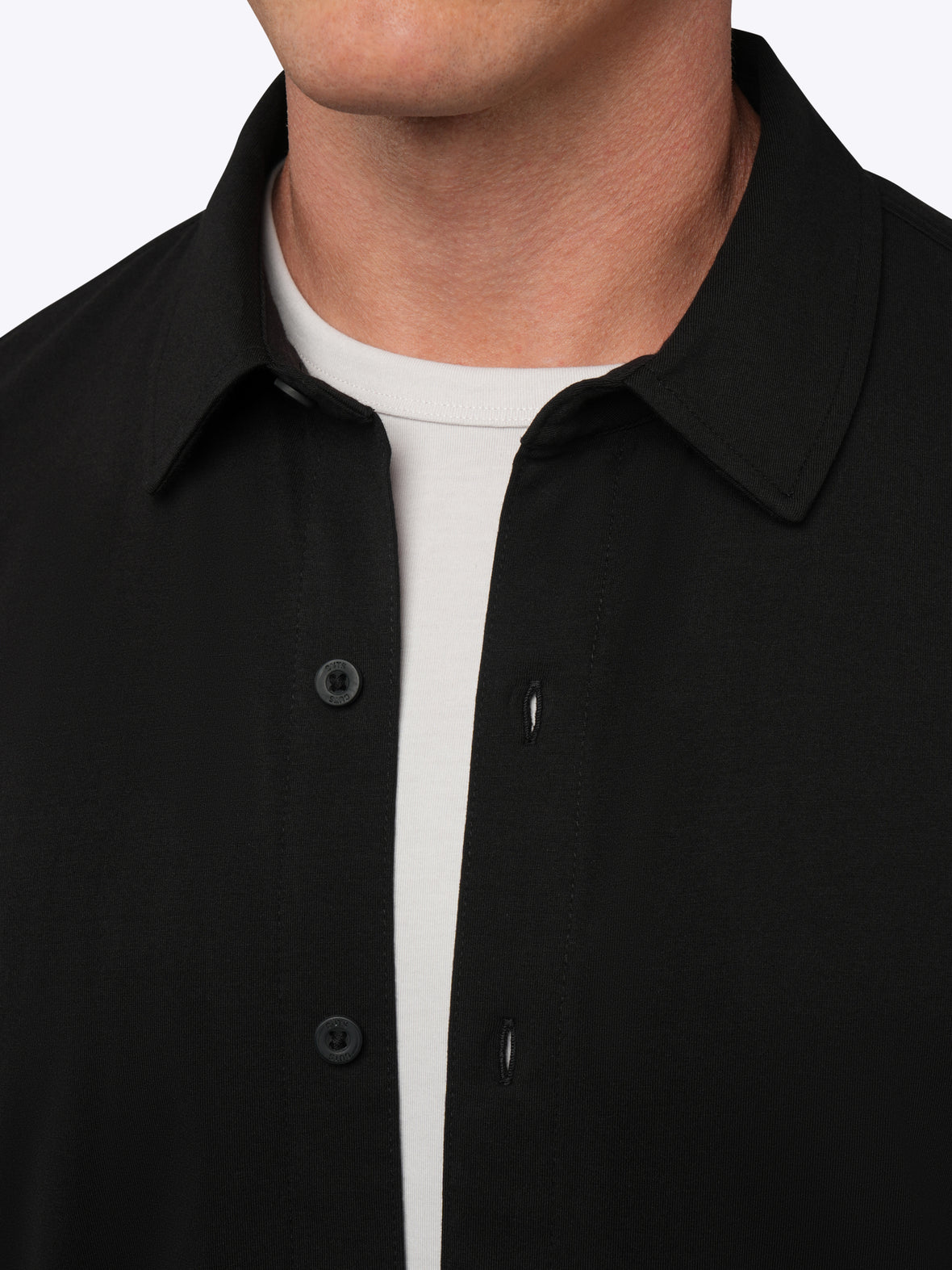 AO Long Sleeve Button Up | Black Signature-Fit PYCA Pro®