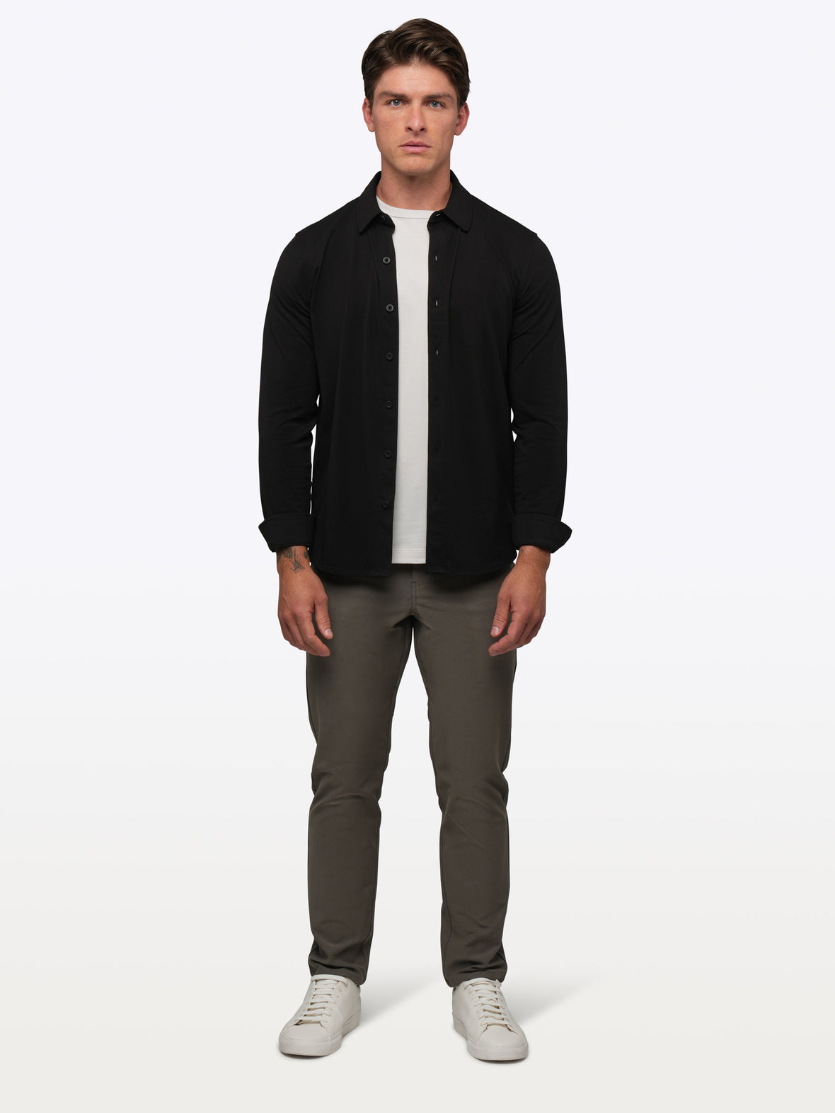 AO Long Sleeve Button Up | Black Signature-Fit PYCA Pro®