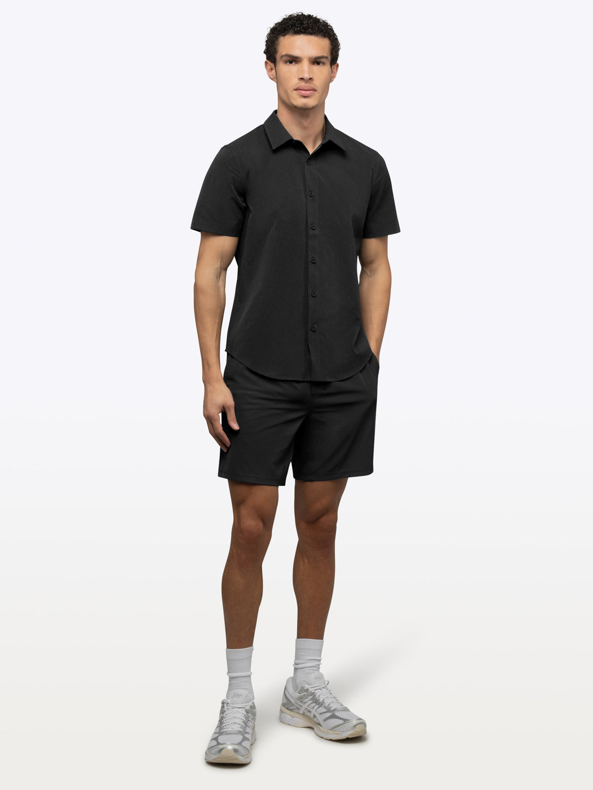 Crossover Button Up | Black Signature Fit