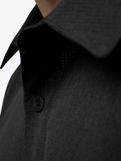Crossover Button Up | Black Signature Fit