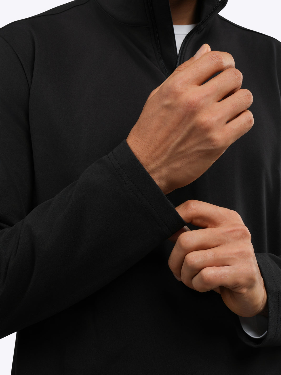 Crossover Fleece Q-Zip | Black Signature-Fit