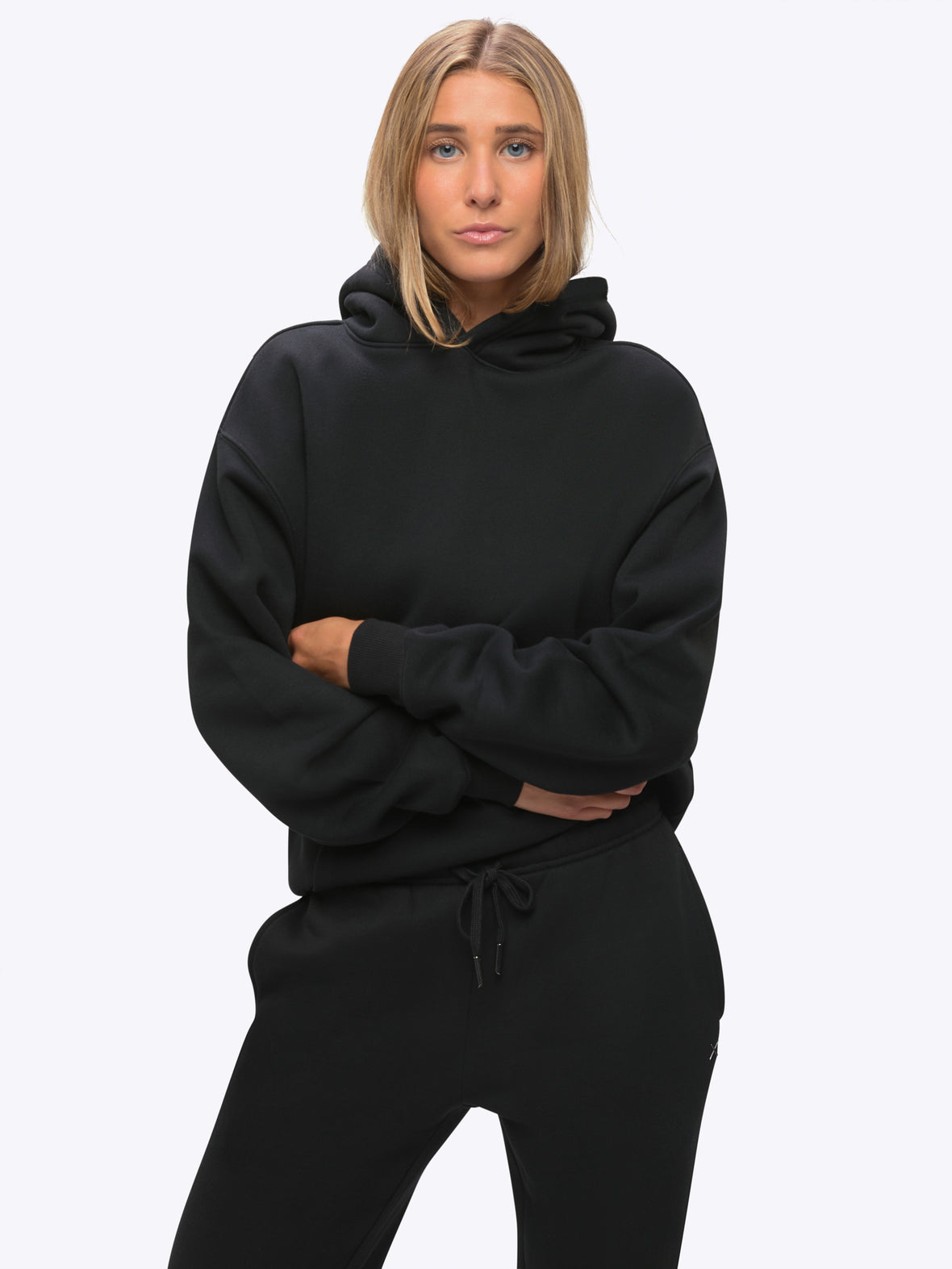 Divine Fleece Oversized Hoodie | Black
