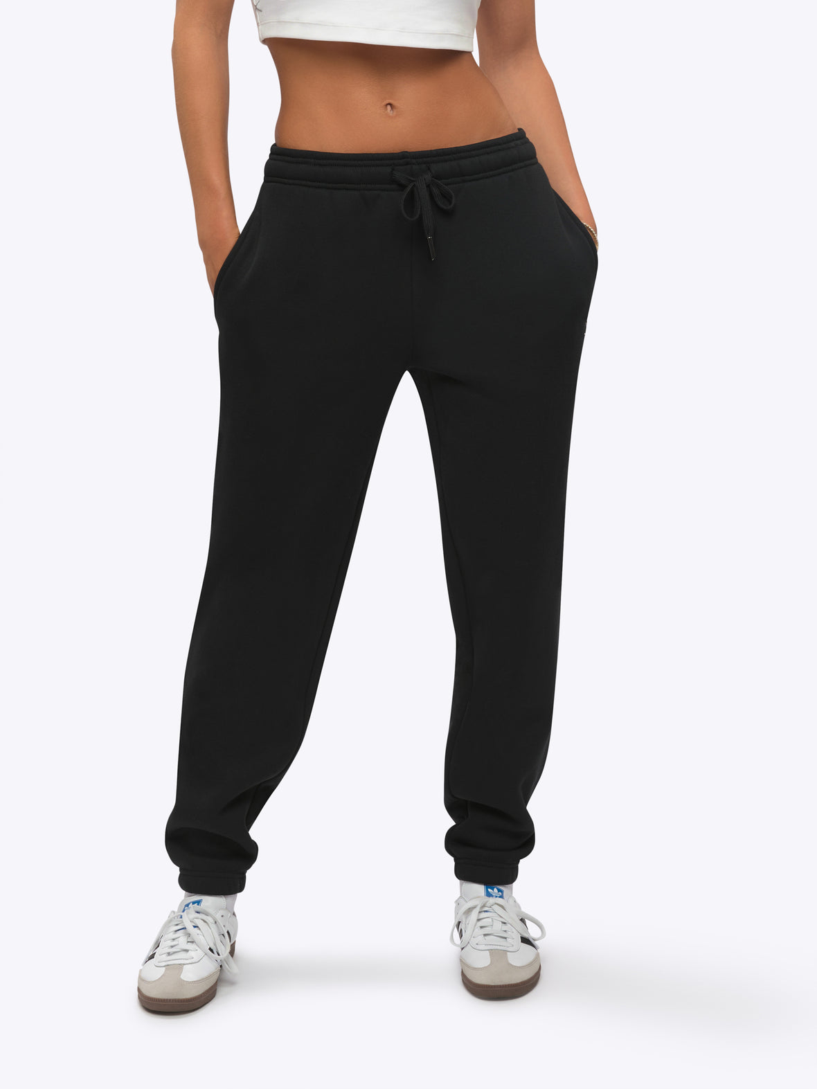 Divine Fleece Oversized Sweatpant | Black