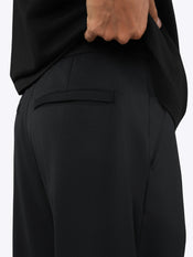 Foundation-Air Relaxed Pleated Trouser | Black Relaxed-Fit