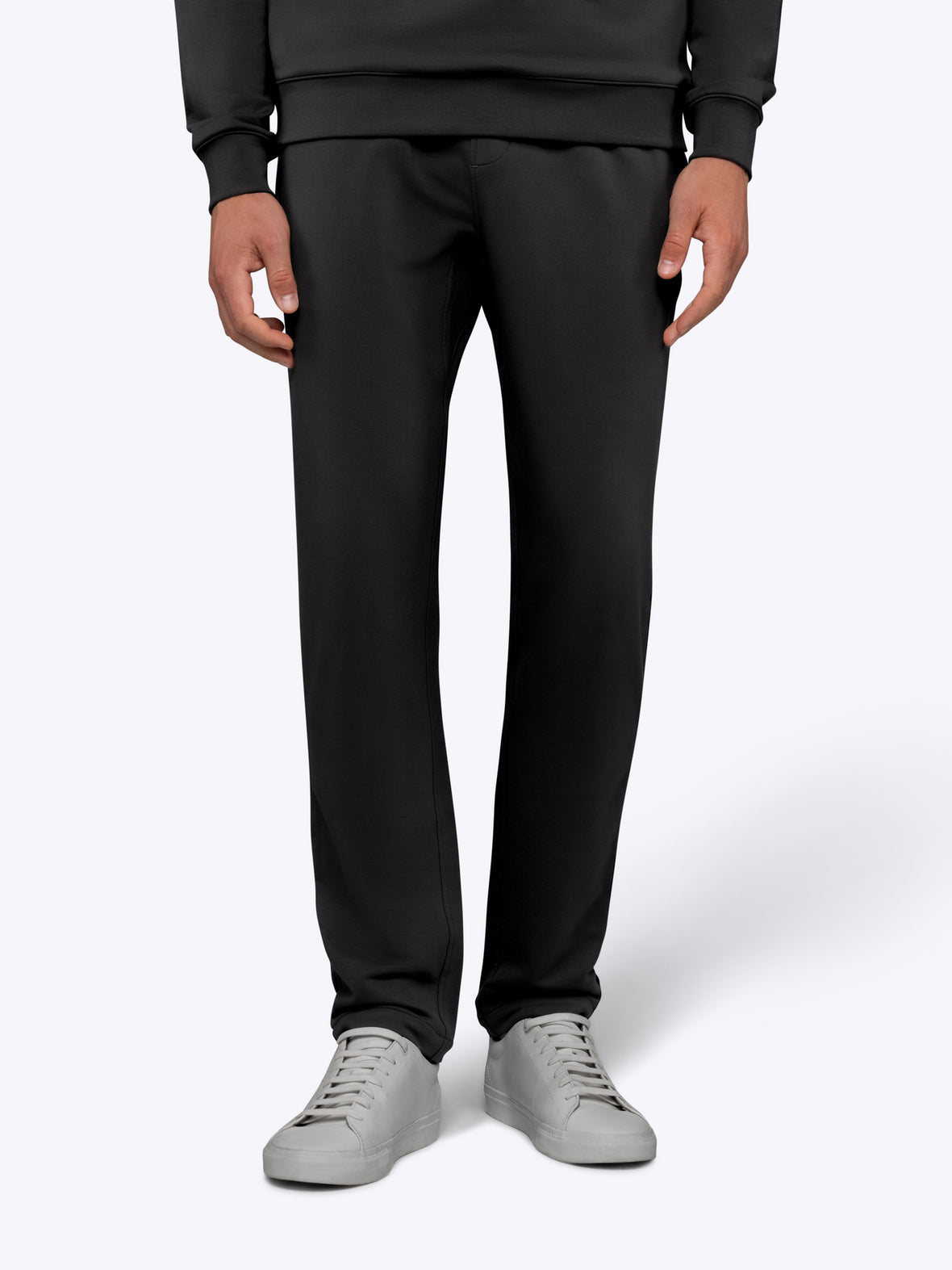 Hyperloop Straight-Leg Sweatpant | Black Slim-fit