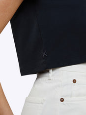 Almost Friday Tee Cropped | Black Classic-fit PYCA Pro®